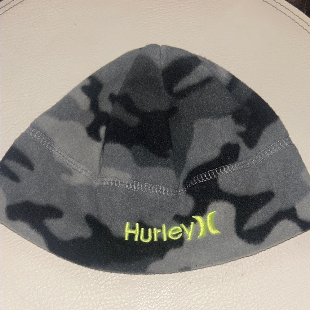 Hurley Kids Camo Beanie - Black and Gray
